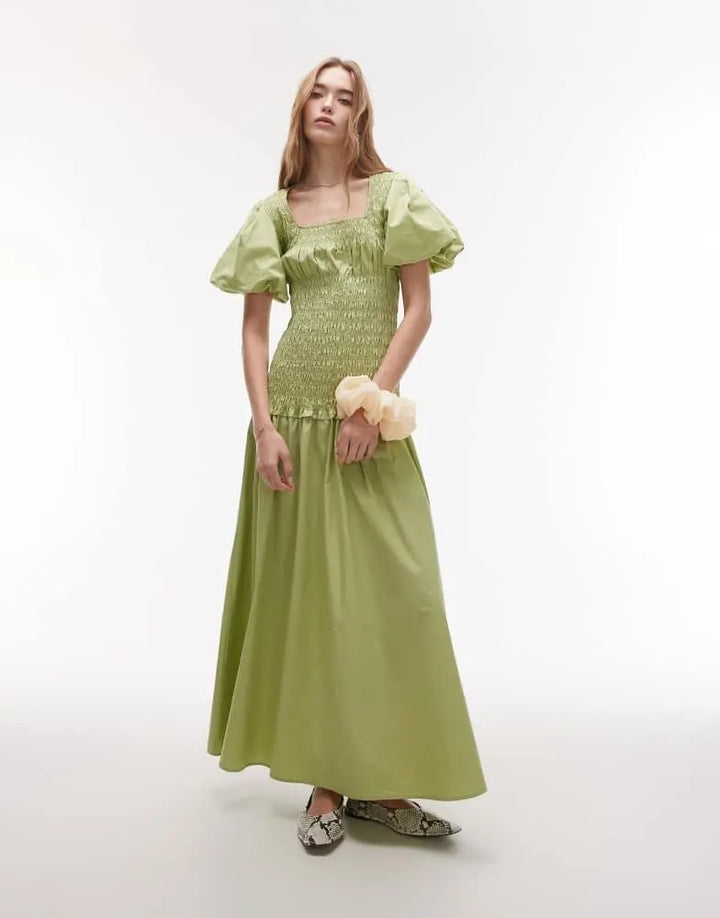 Rochie maxi ASOS, verde