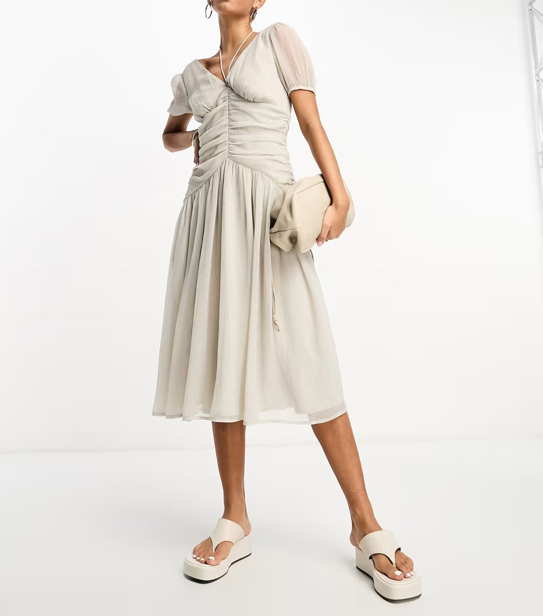 Rochie maxi Asos, bej