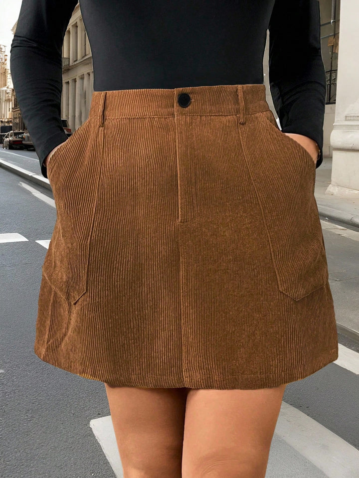 Fustă mini SHEIN, maro