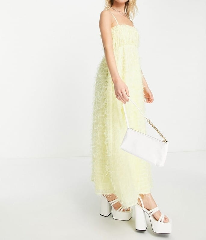 Rochie maxi ASOS, galben