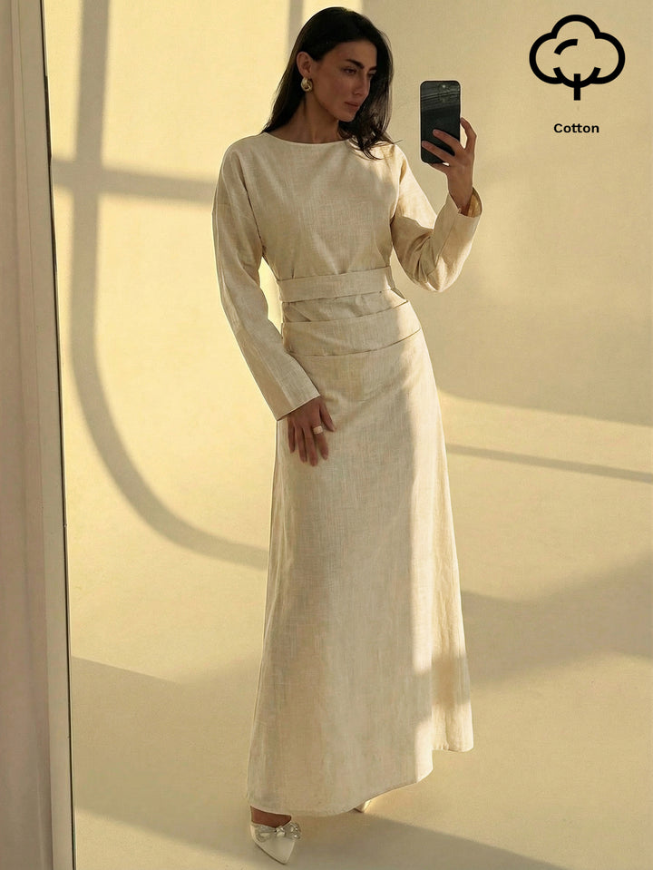 Rochie maxi SHEIN, bej