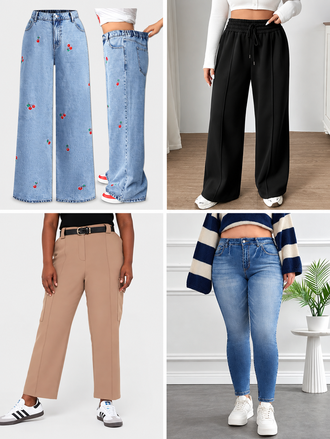 Lot 100 pantaloni mărimi mari 2XL-9XL Mix Branduri, mix culori