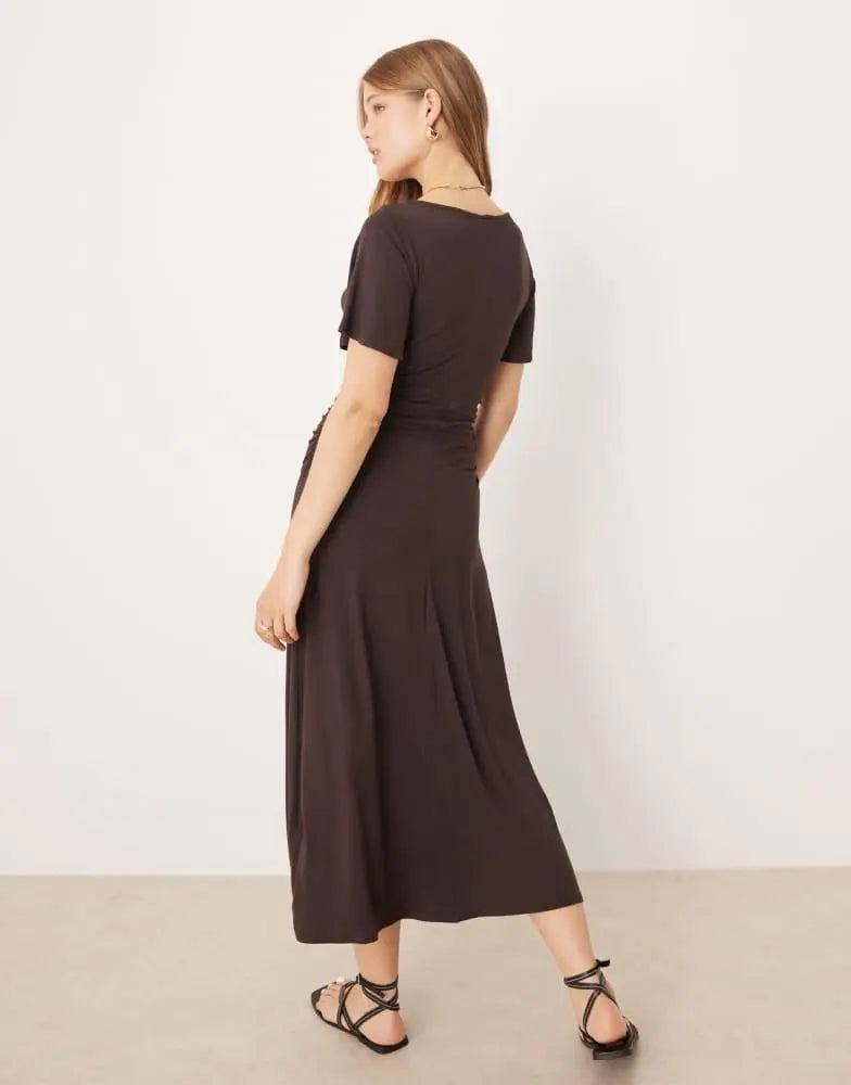 Rochie midi ASOS, maro