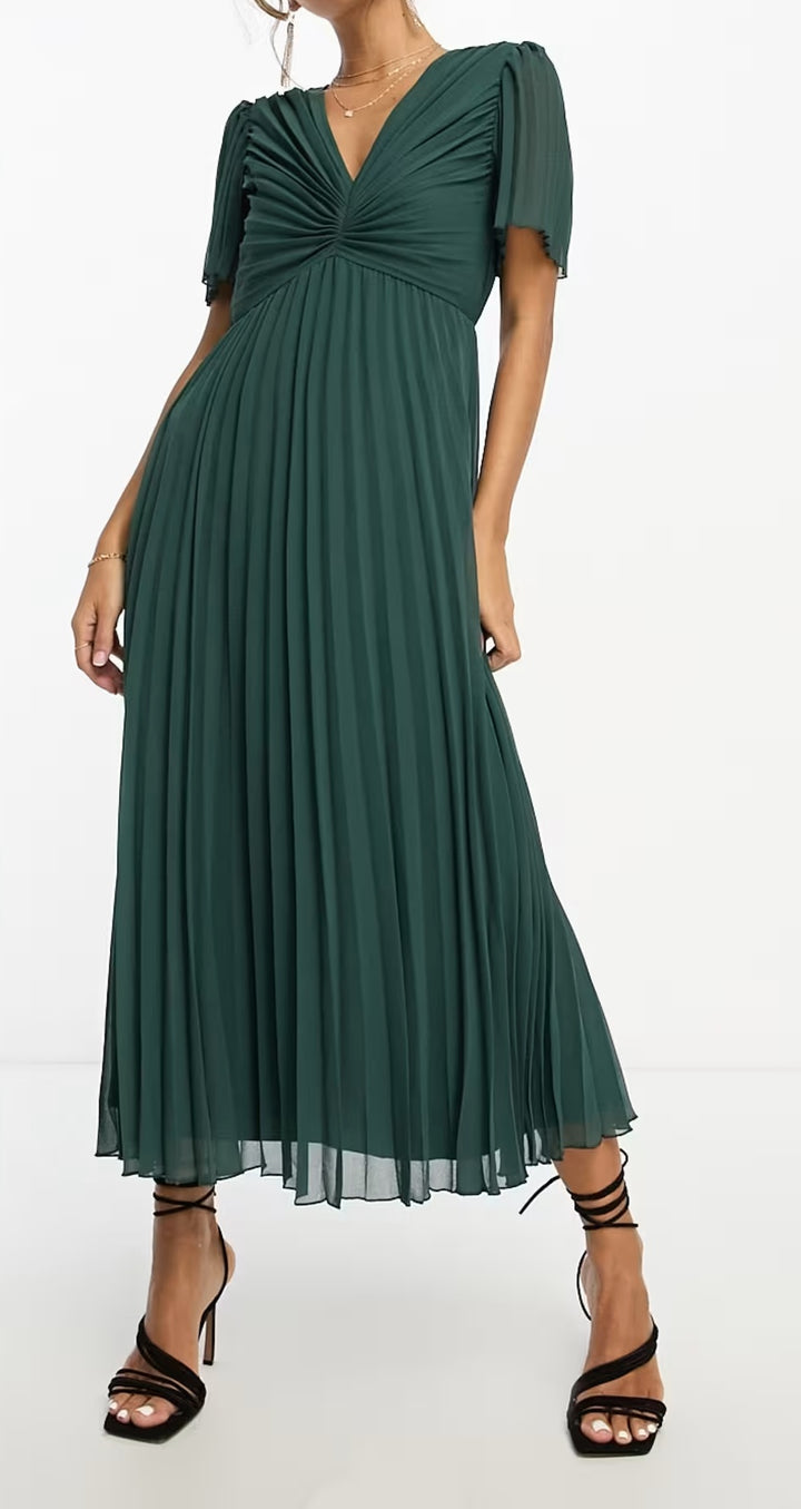 Rochie midi ASOS, verde