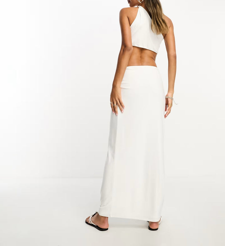 Rochie maxi Asos, alb