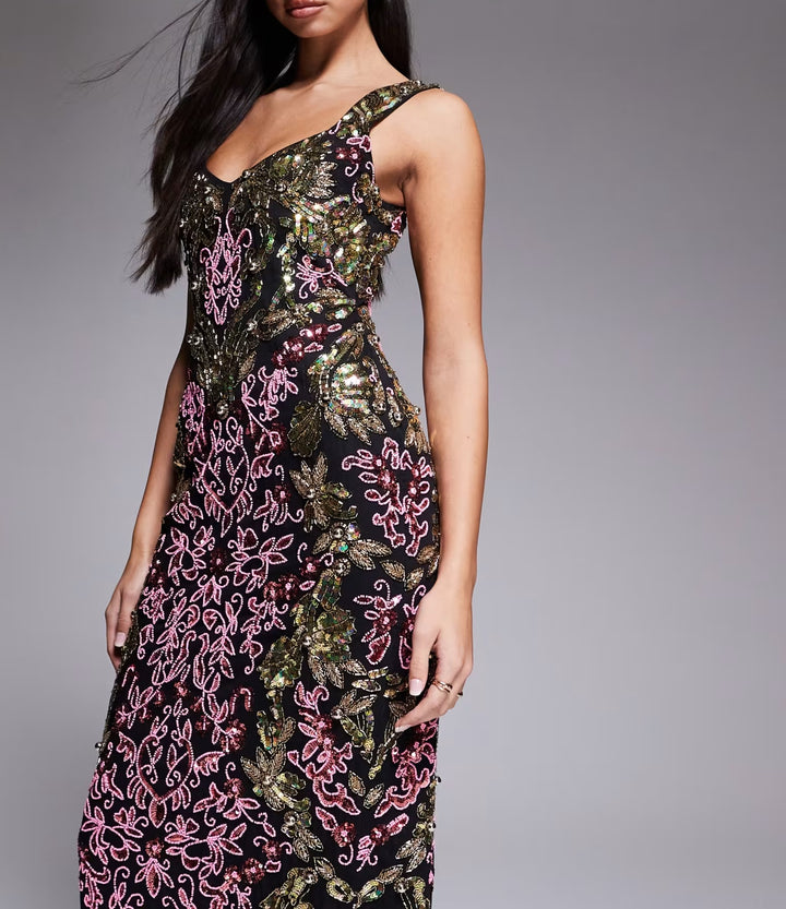 Rochie de ocazie ASOS, mix culori