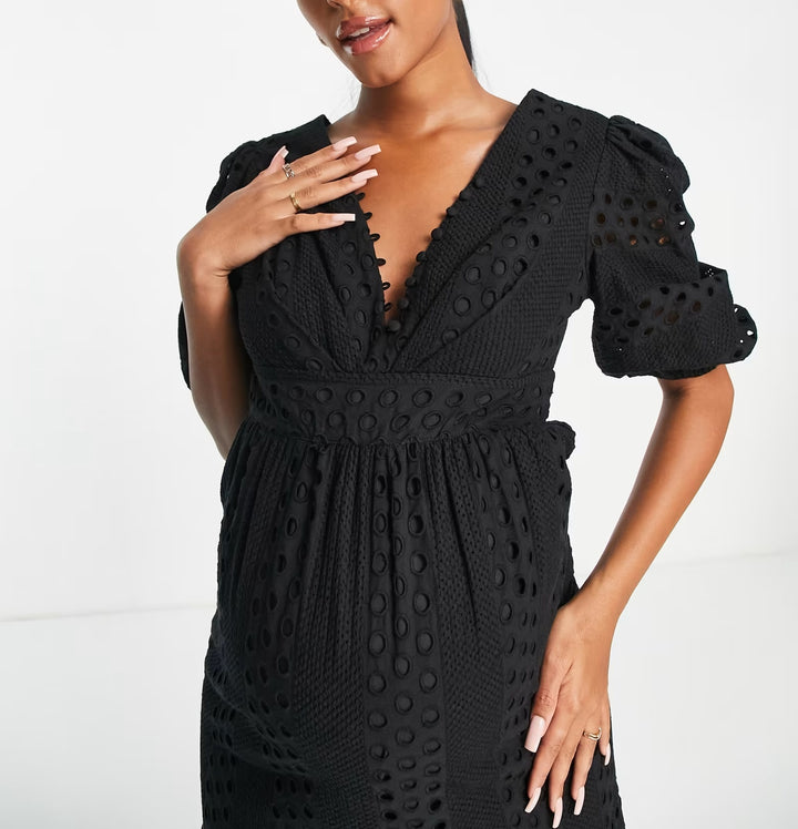 Rochie midi ASOS, negru