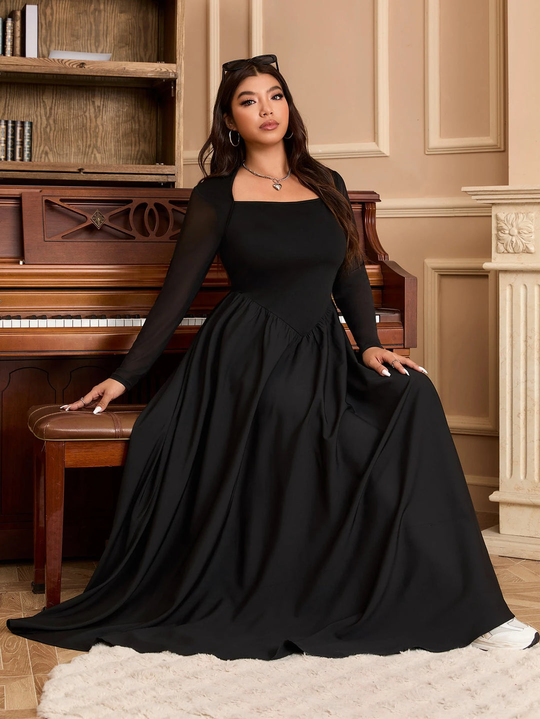 Rochie maxi SHEIN, negru