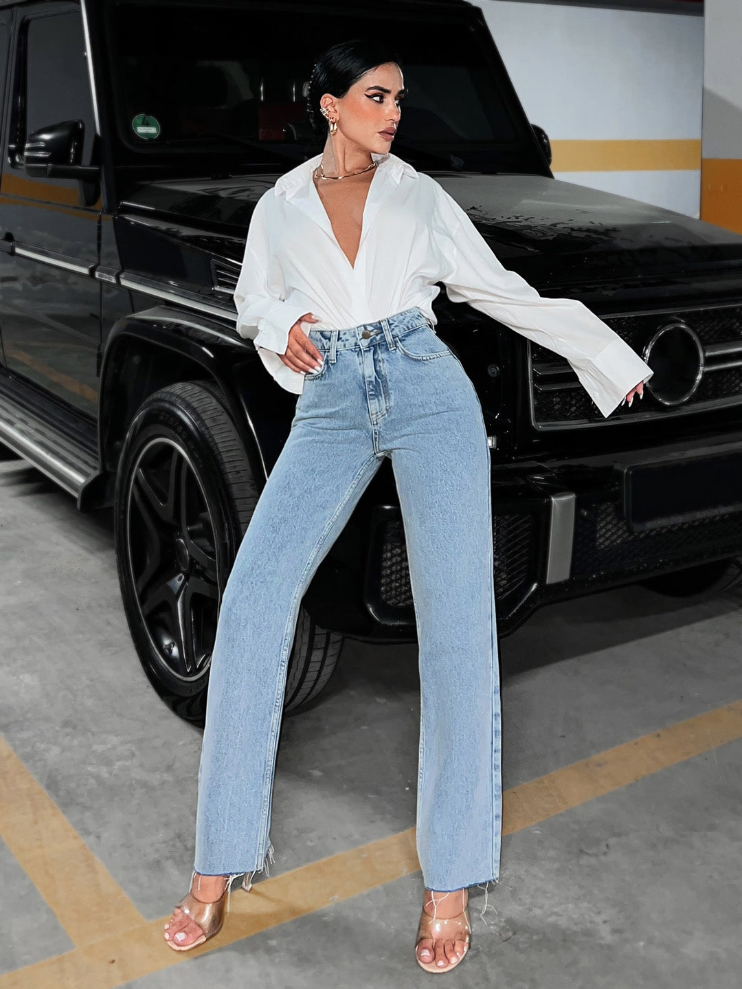 Jeans SHEIN, albastru