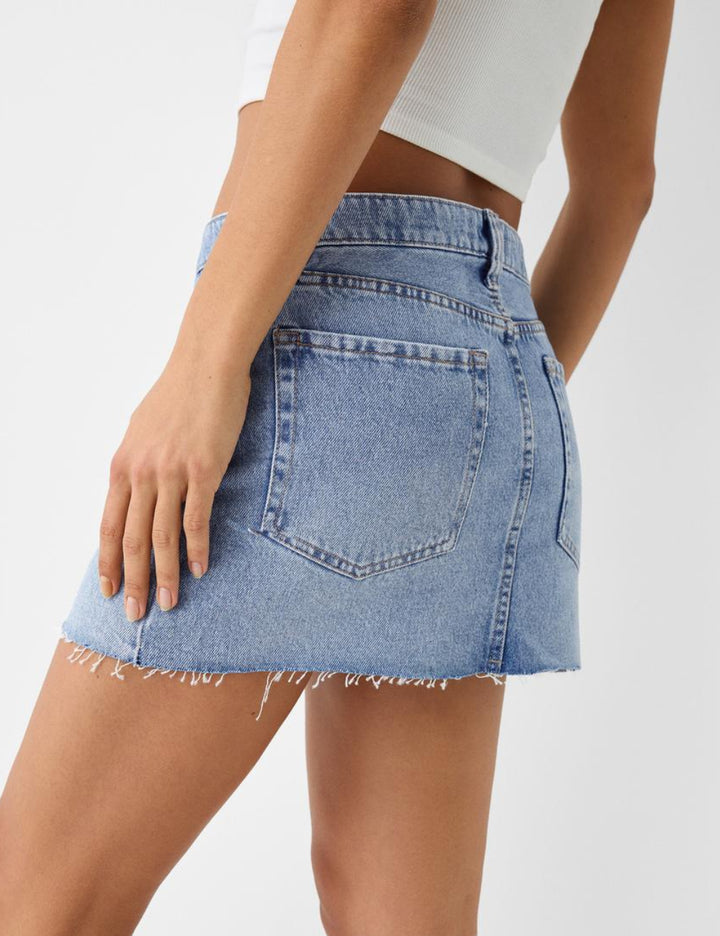 Fustă de blugi Bershka, albastru