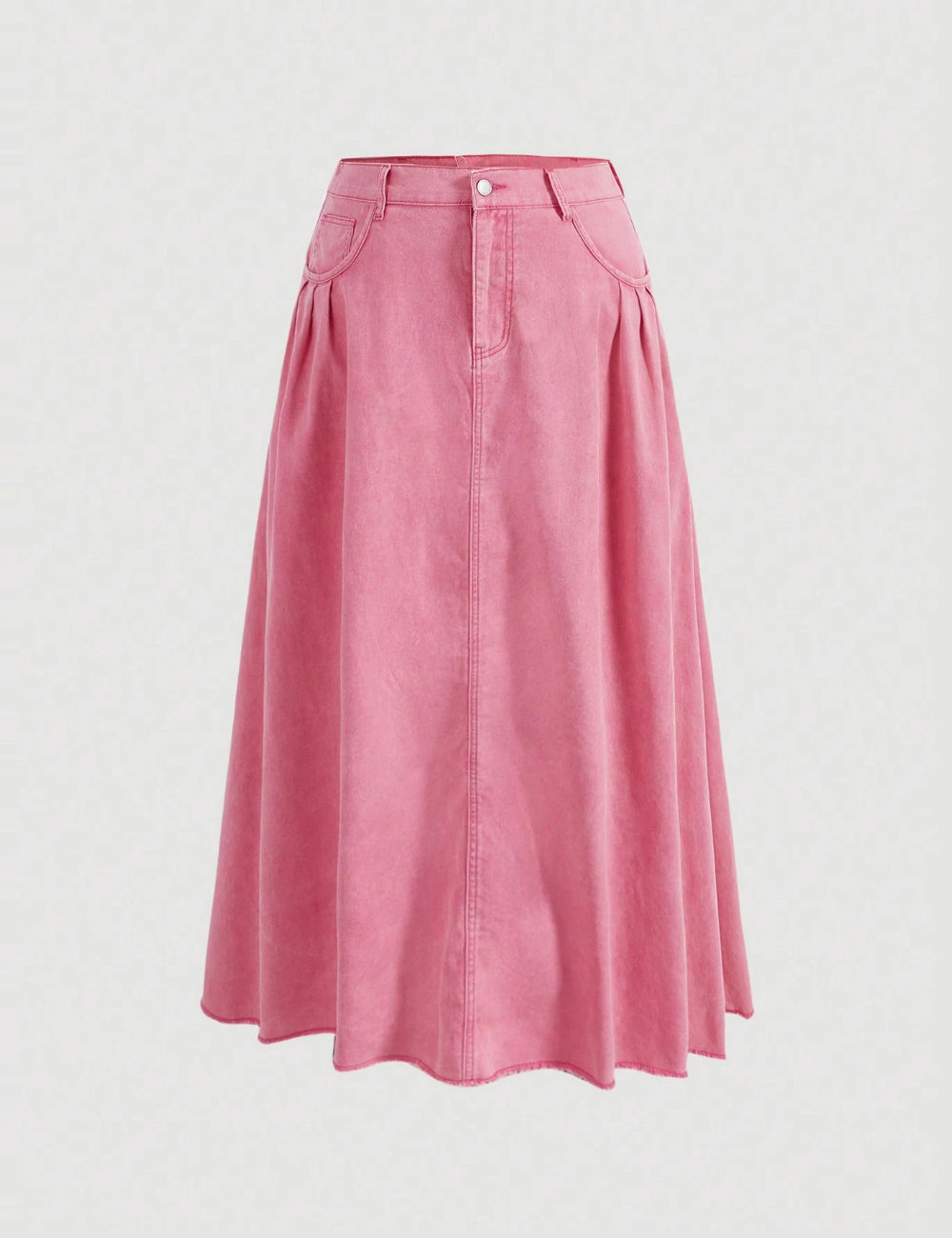 Shein Curve+ farmer szoknya, rózsaszín