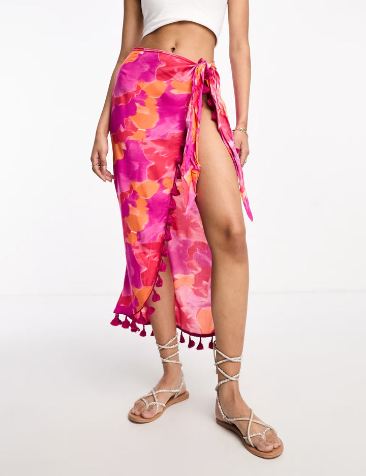 Fustă de plajă ASOS, mix culori