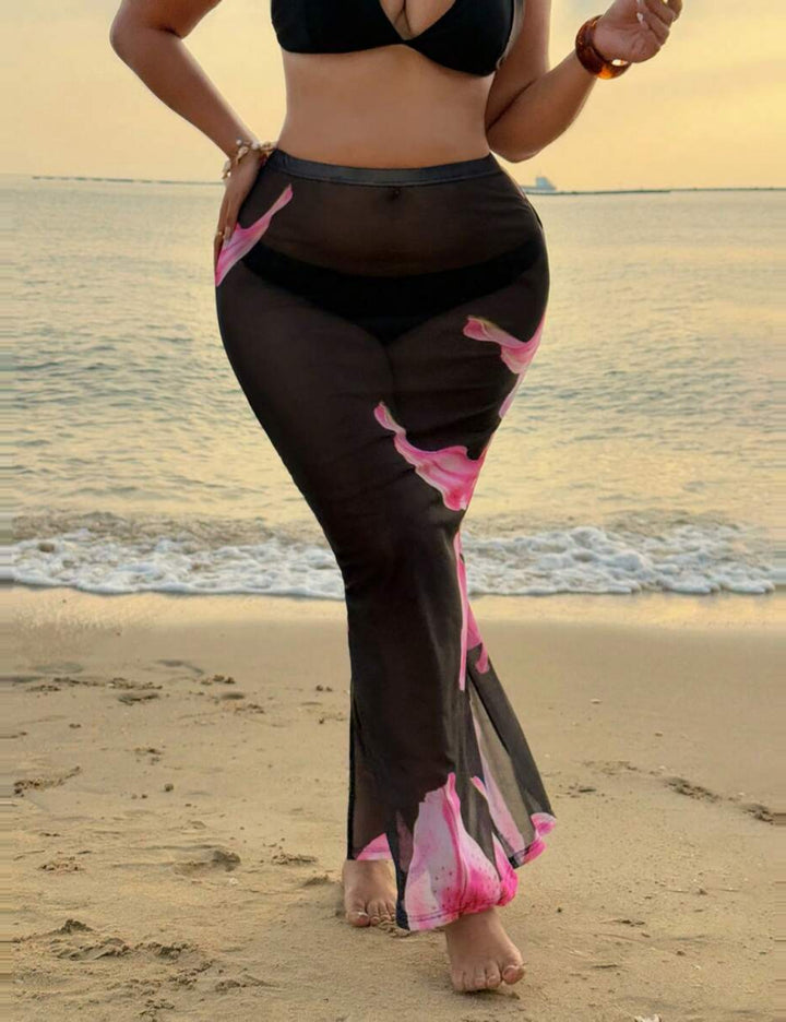 Fustă de plajă Shein Curve+, mix culori