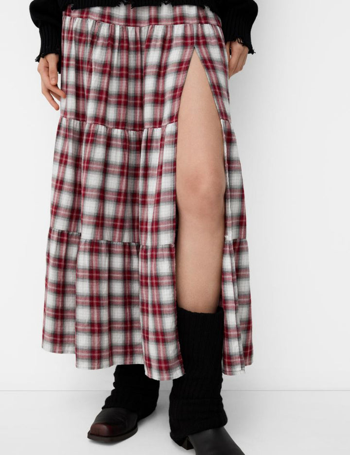 Fustă maxi Bershka, mix culori