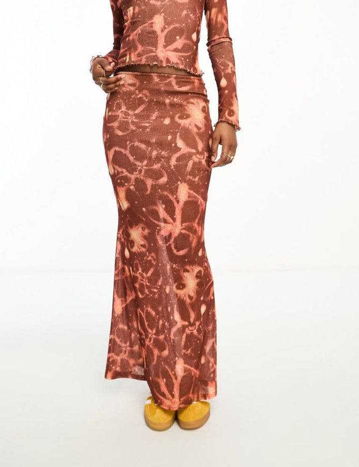 Fustă maxi Collusion, mix culori