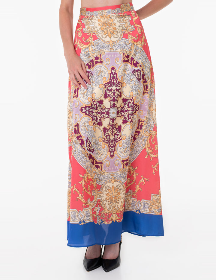 Fusta maxi Guess, mix culori
