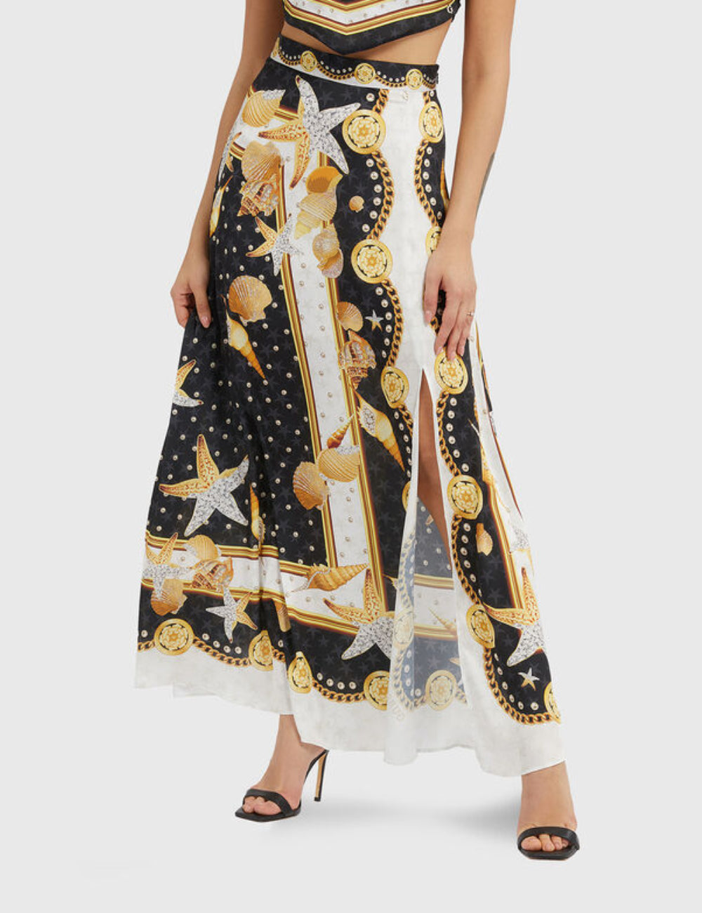 Fustă maxi Guess, negru