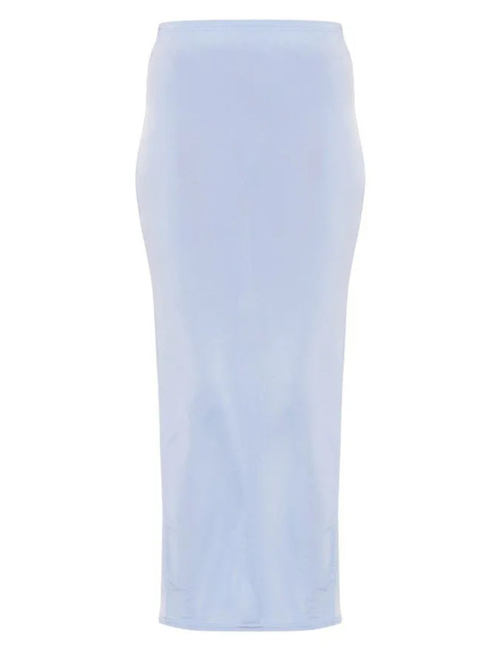 Fustă maxi PRETTYLITTLETHING, albastru
