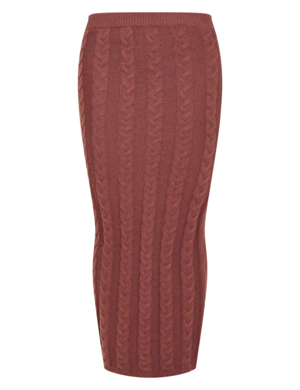 Fustă maxi PRETTYLITTLETHING, maro