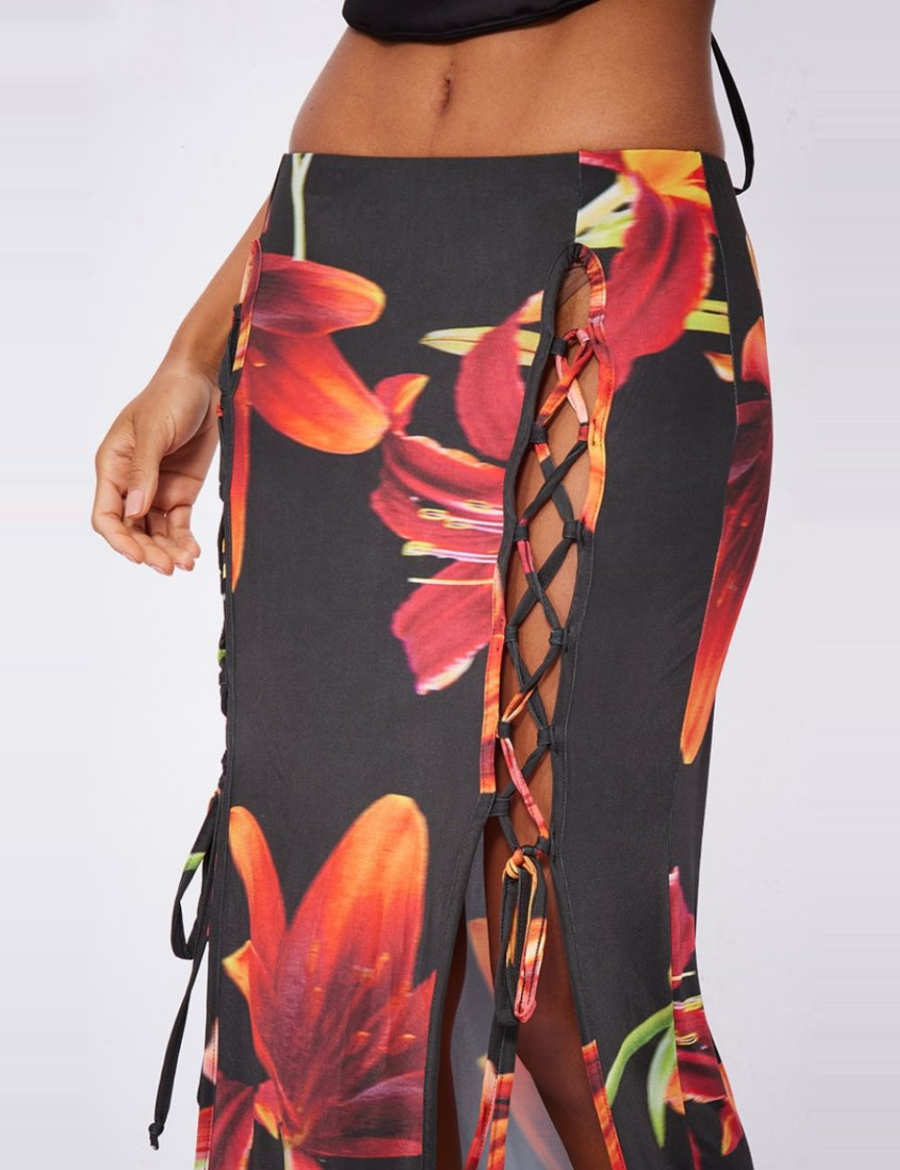 Fustă maxi PRETTYLITTLETHING, mix culori