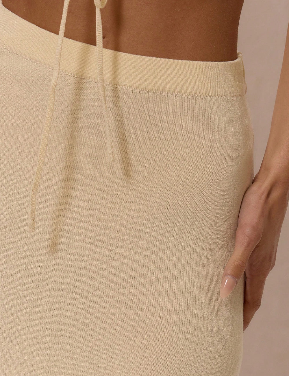Fusta maxi Shein, crem