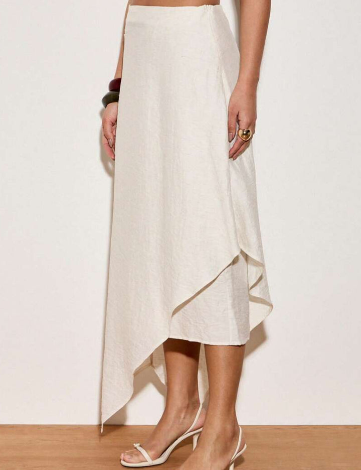 Fusta maxi Shein, crem