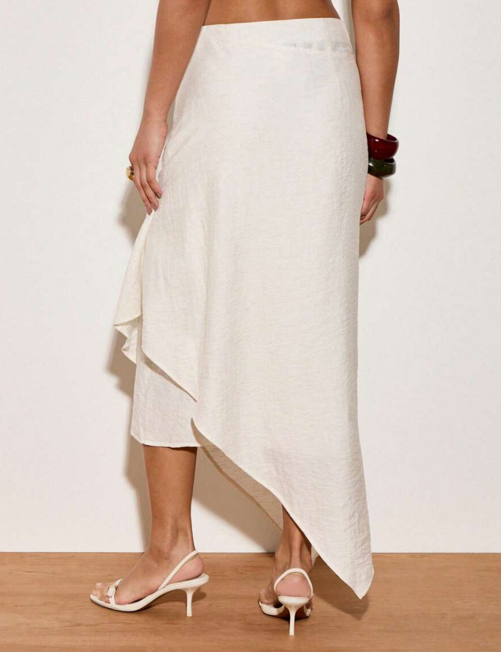 Fusta maxi Shein, crem