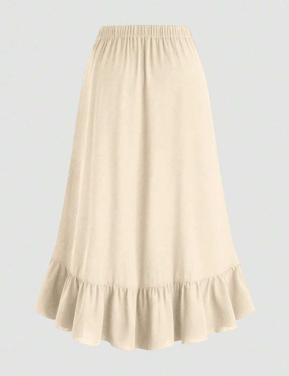 Shein Curve+ maxiszoknya, krémszín