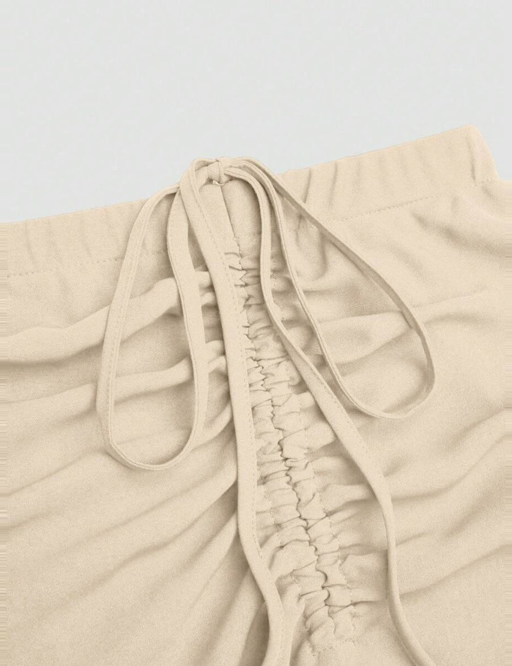 Shein Curve+ maxiszoknya, krémszín