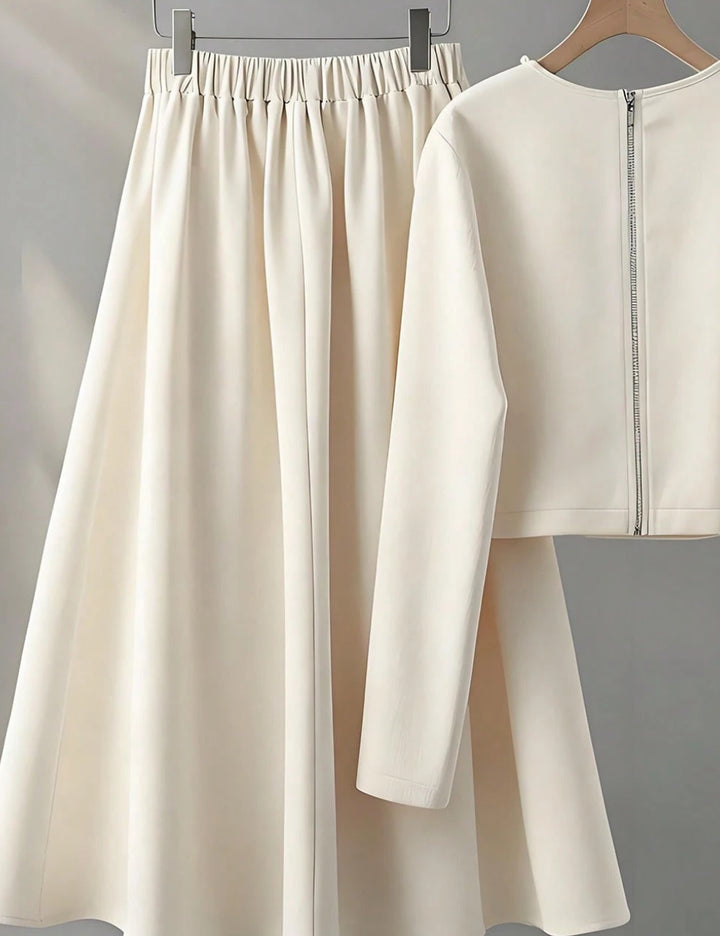 Shein maxi szoknya, krém