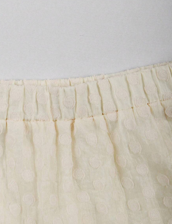 Fustă maxi Shein Curve+, crem