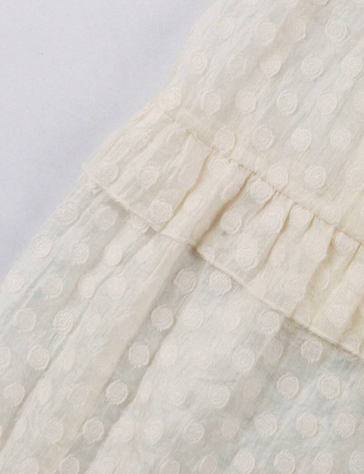 Fustă maxi Shein Curve+, crem