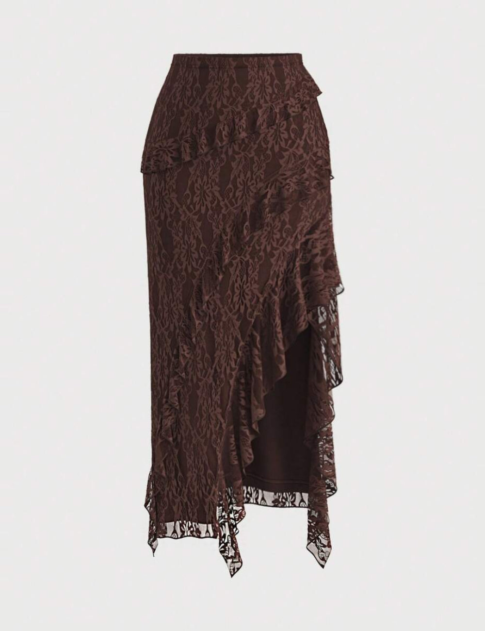 Shein Curve+ maxiszoknya, barna