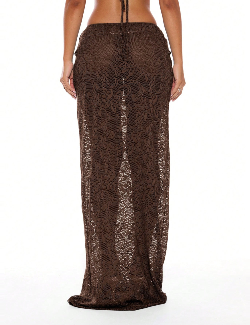Fustă maxi Shein MUSERA, maro