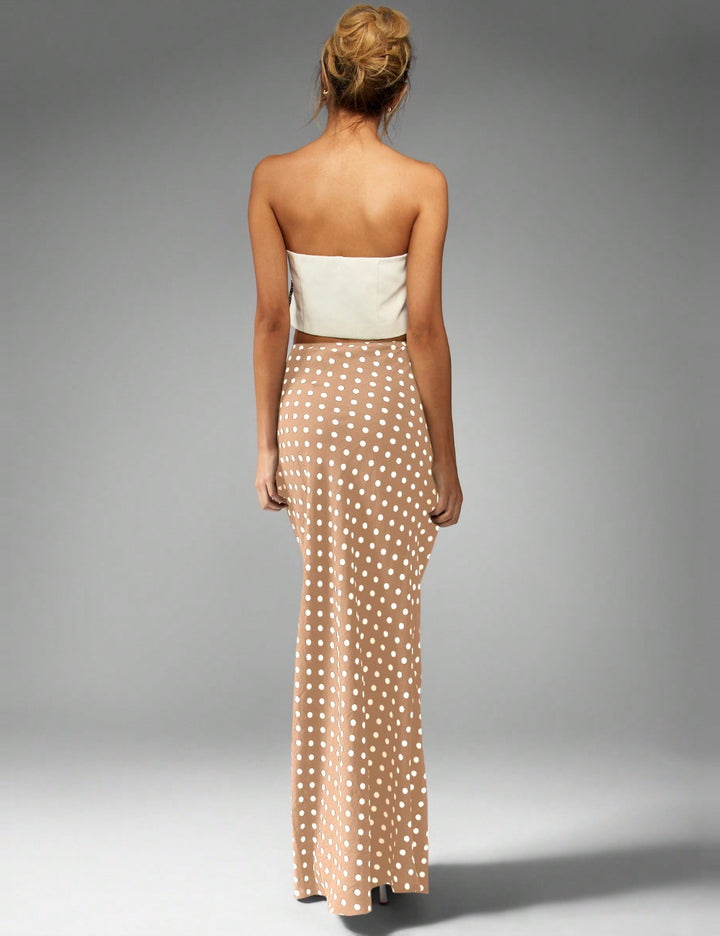 Fustă maxi Shein Missguided, maro