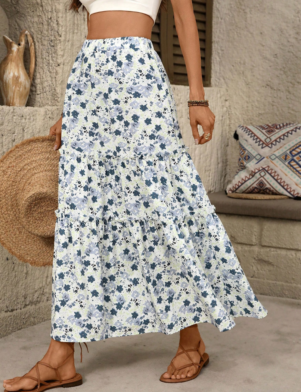 Fusta maxi Shein, mix culori