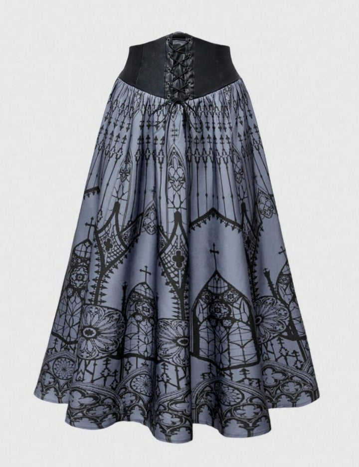 Fustă maxi Shein Curve+, mix culori