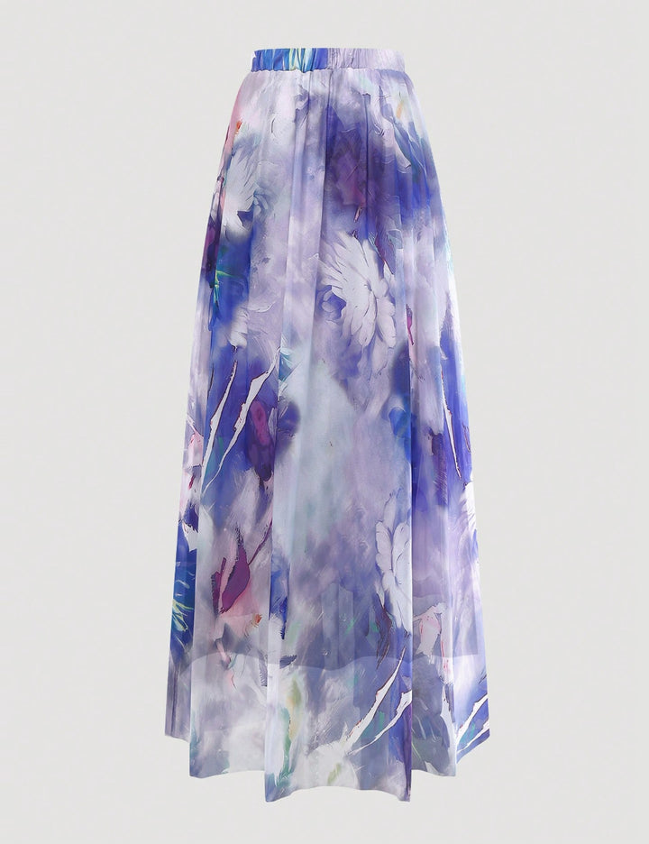 Shein lila maxi szoknya