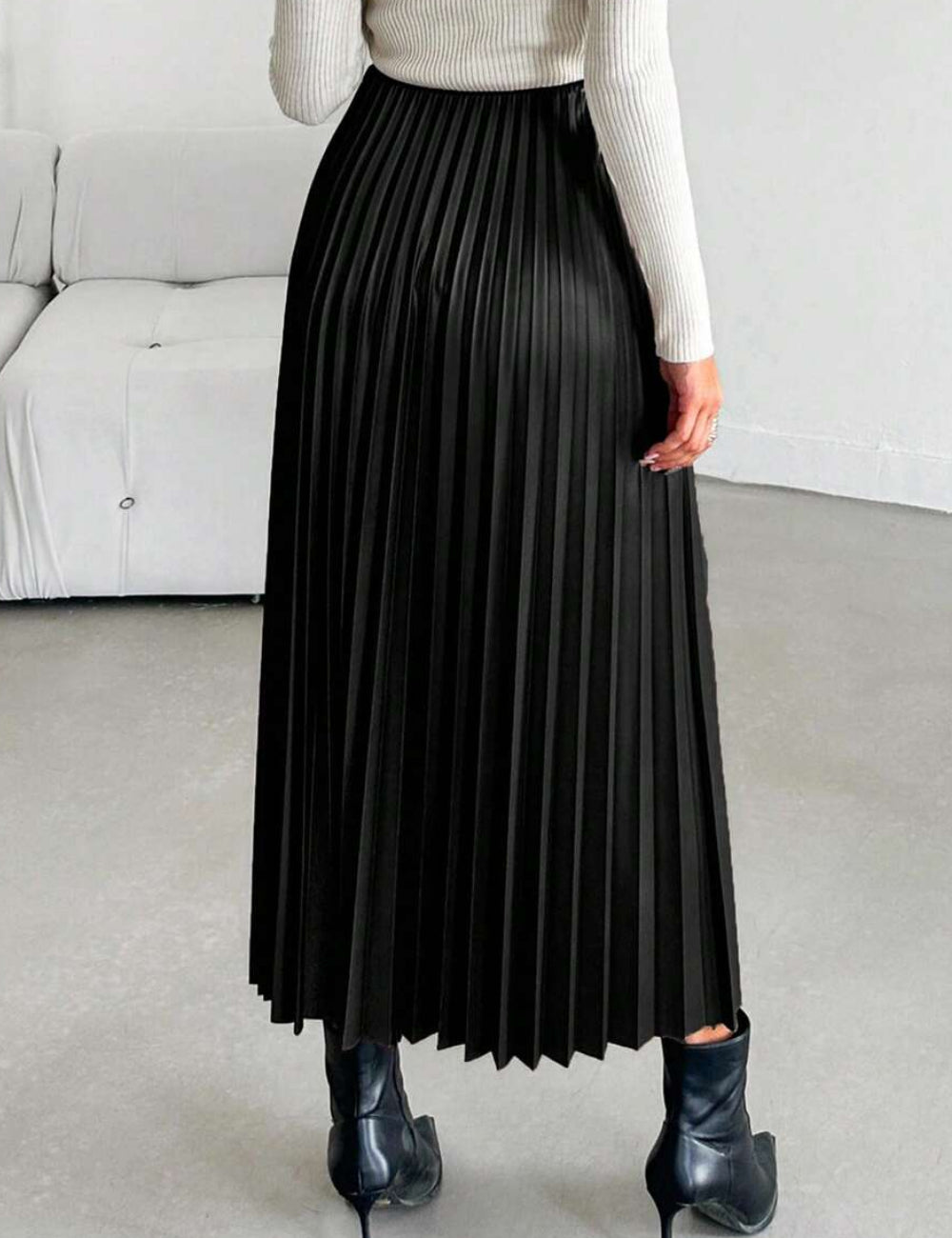 Shein maxi szoknya, fekete