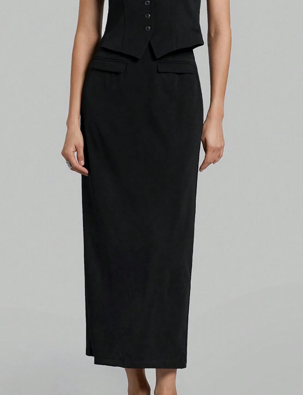 SHEIN maxi szoknya, fekete