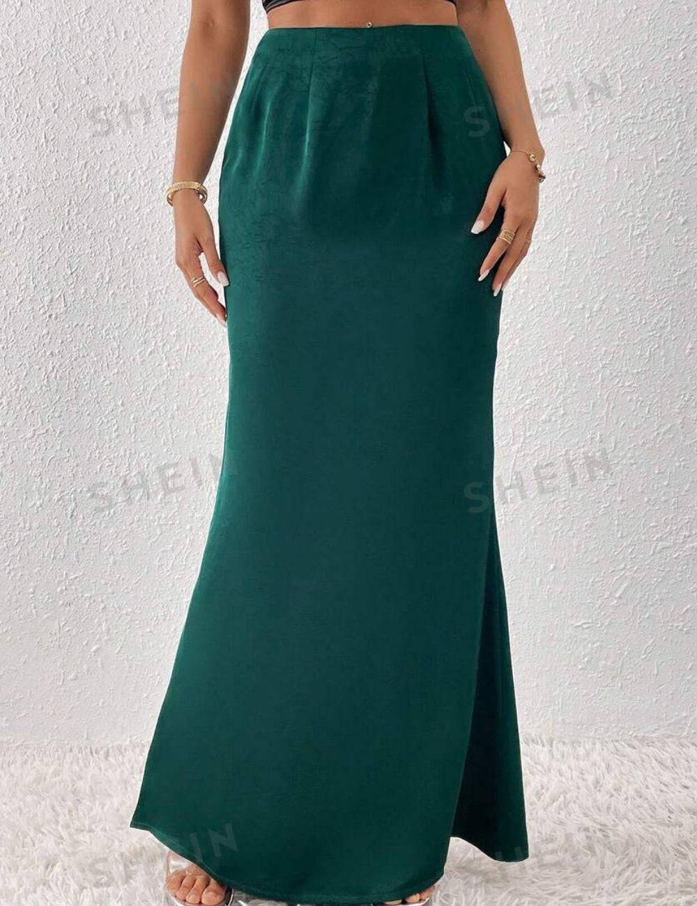 Shein maxi szoknya, zöld