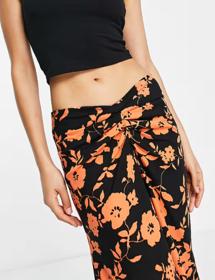 Fustă midi ASOS, mix culori