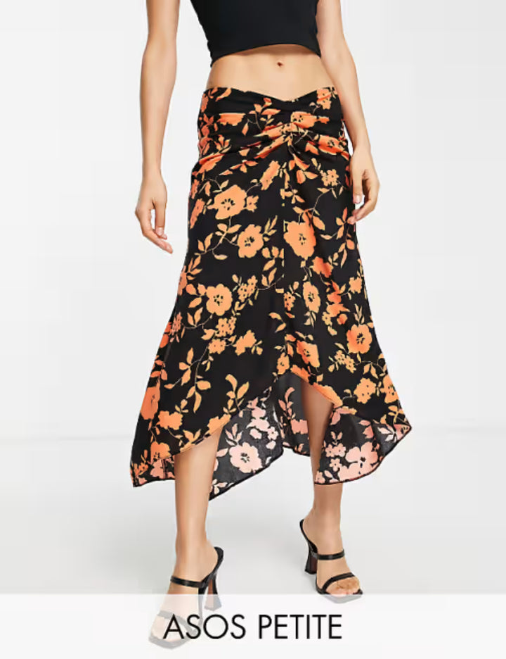 Fustă midi ASOS, mix culori