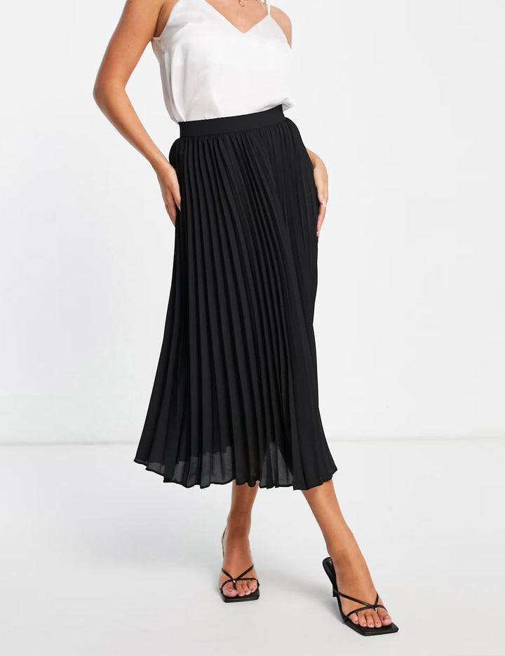 Fustă midi ASOS, negru