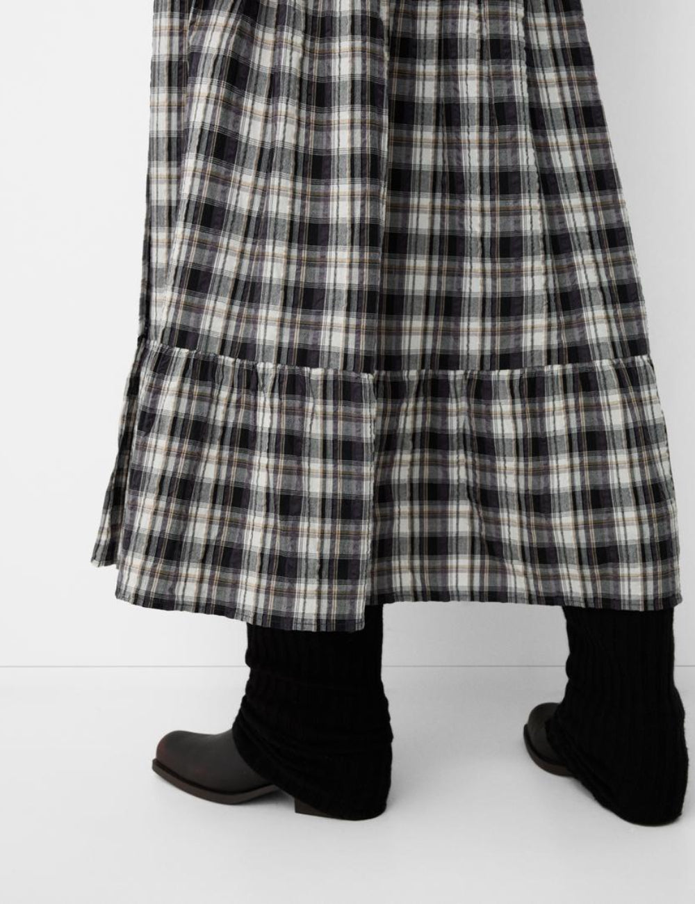 Fustă midi Bershka, mix culori