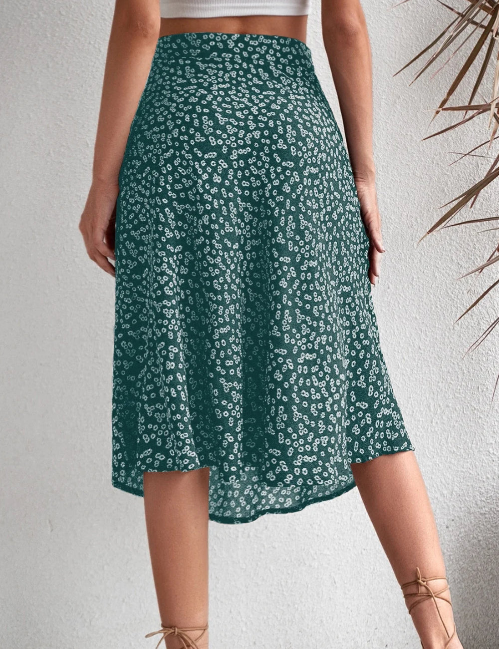 Fusta midi Shein, mix culori