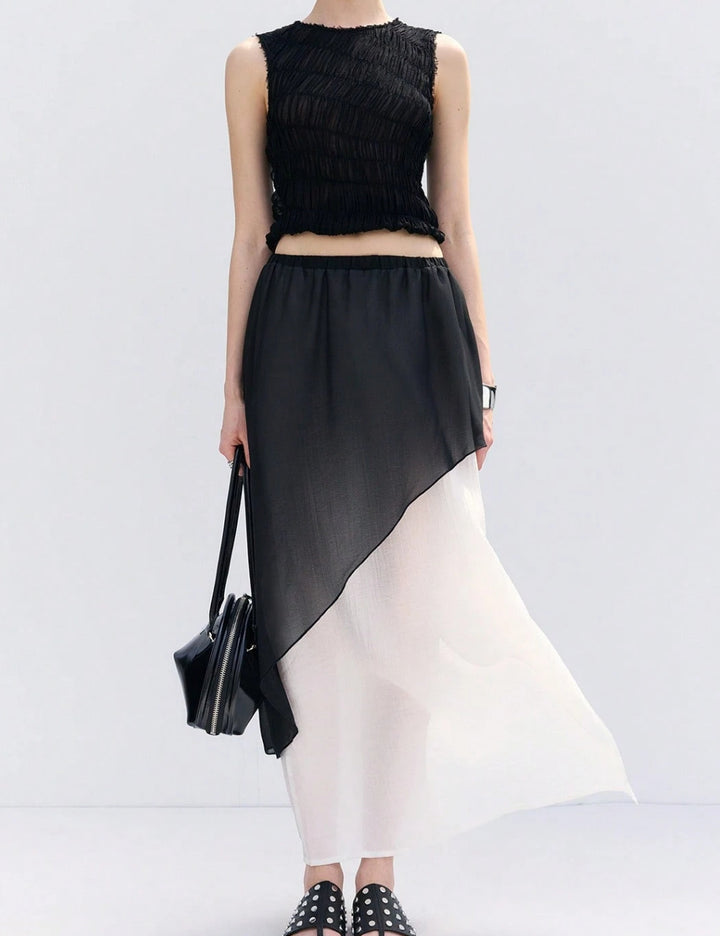 Fusta midi Shein, mix culori