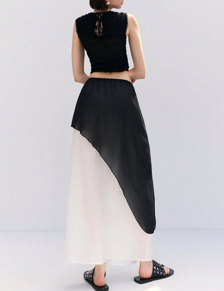 Fusta midi Shein, mix culori