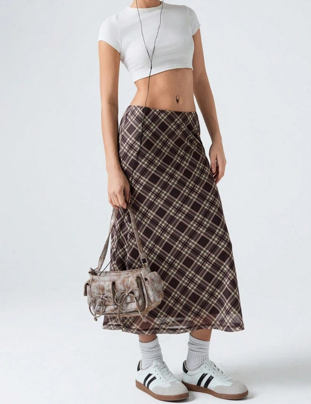 Fustă midi Shein, mix culori