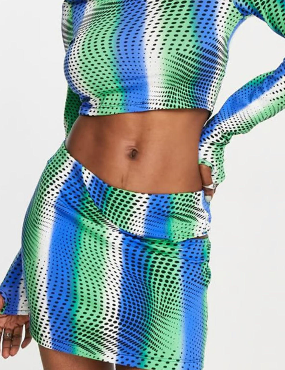 Fusta mini ASOS, mix culori